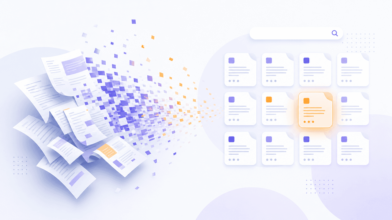Documentos convirtiéndose en conocimiento consultable por el asistente